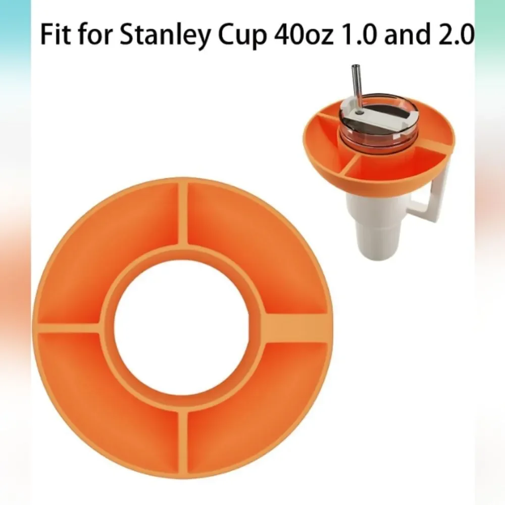 DMTINTA Reusable Snack Ring for Cup 40 oz - Red Orange NWT